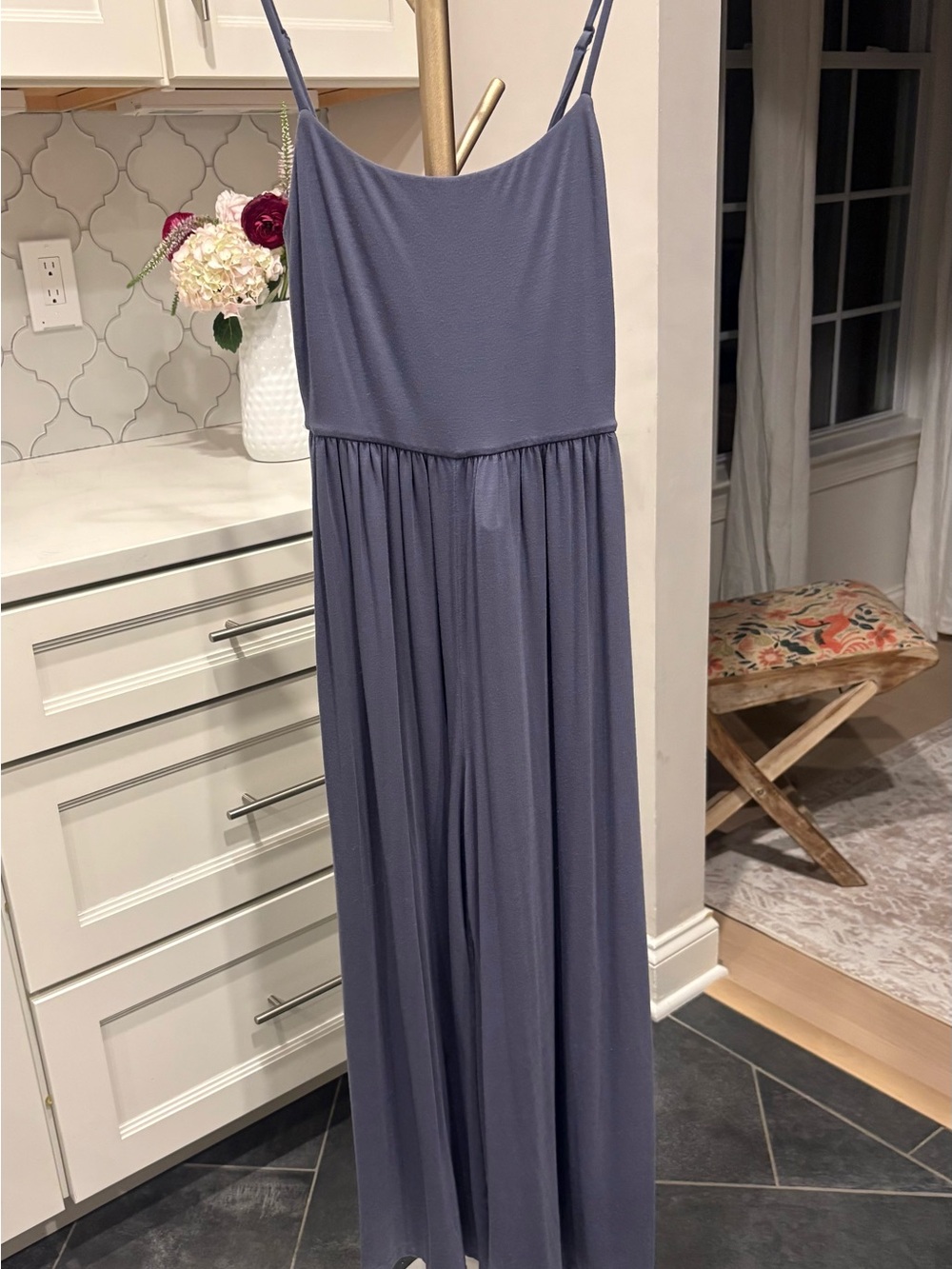 Wilfred Slate Blue Spaghetti-Strap Romper